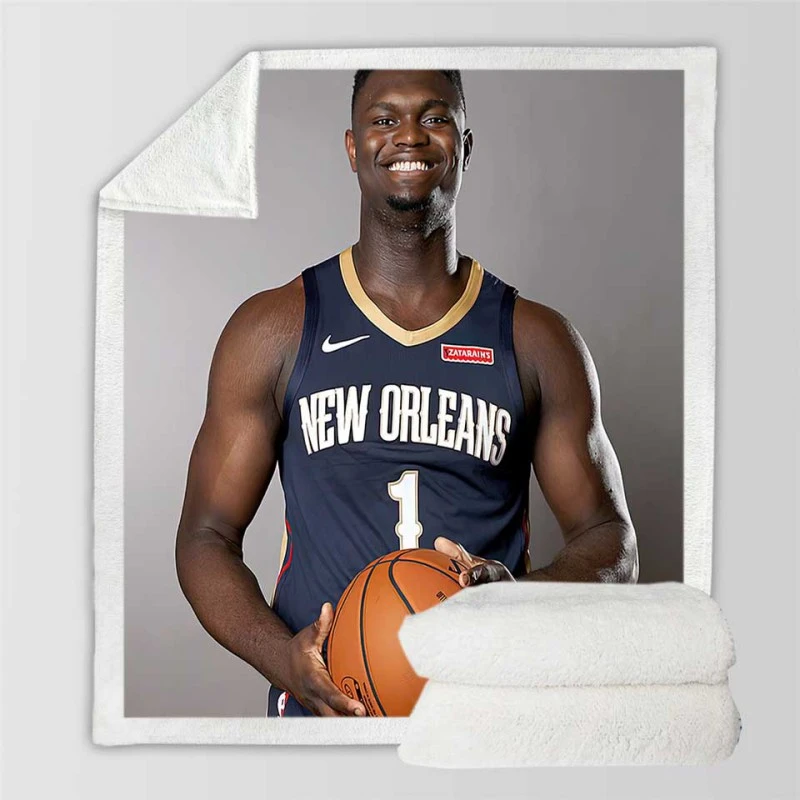 Zion Williamson Popular NBA New Orleans Player Sherpa Fleece Blanket